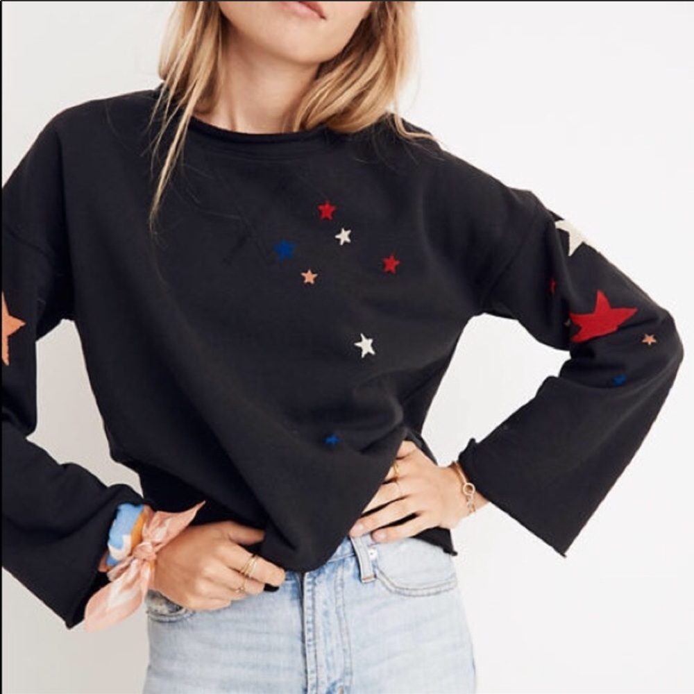 MADEWELL Starry Night Pullover Star Sweatshirt XS